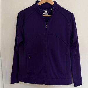 Cutter & Buck Purple Full-Zip Athletic Jacket